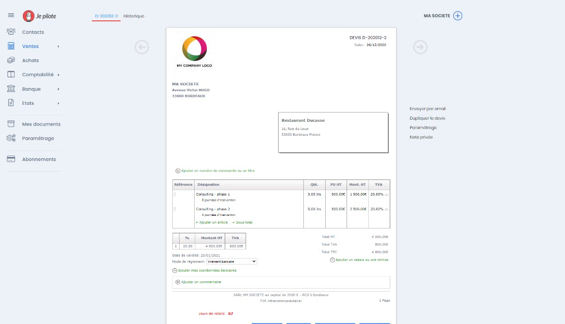 Je Pilote - La Gestion Dentreprise En Toute Simplicite